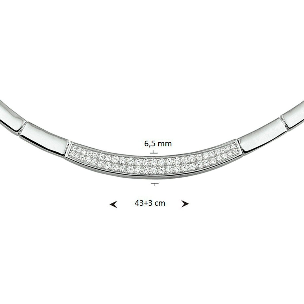 Collier met tussenstuk dames