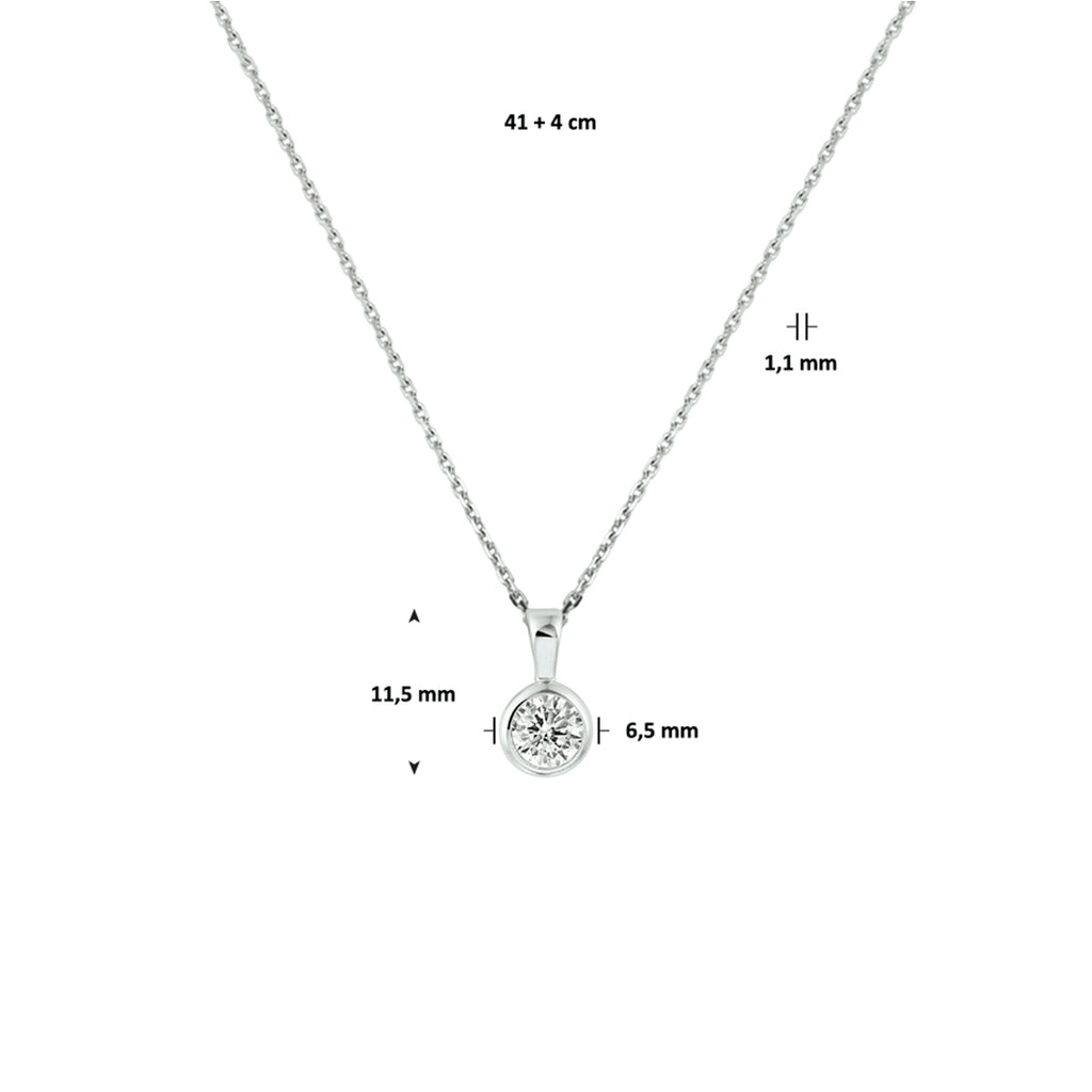 Collier zirkonia 41 + 4 cm