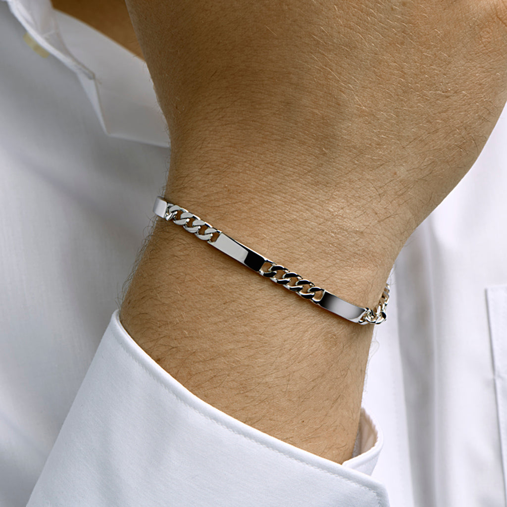 GRAVEERARMBAND PLAAT 5.0 MM 19 CM UNISEX