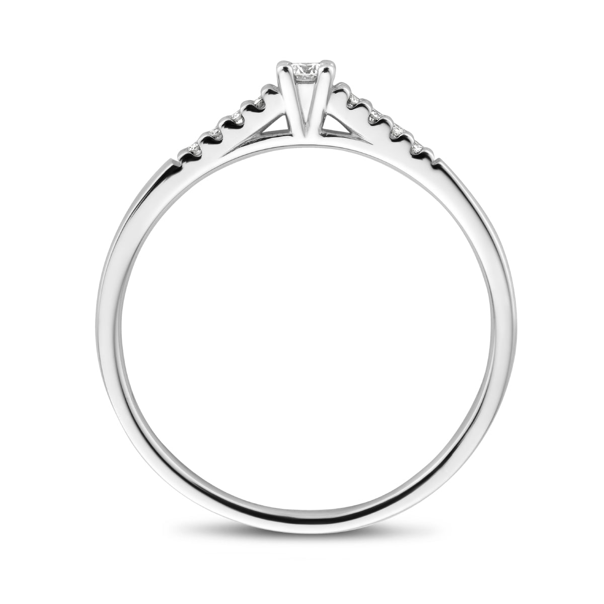 ring diamant 0.07ct h si