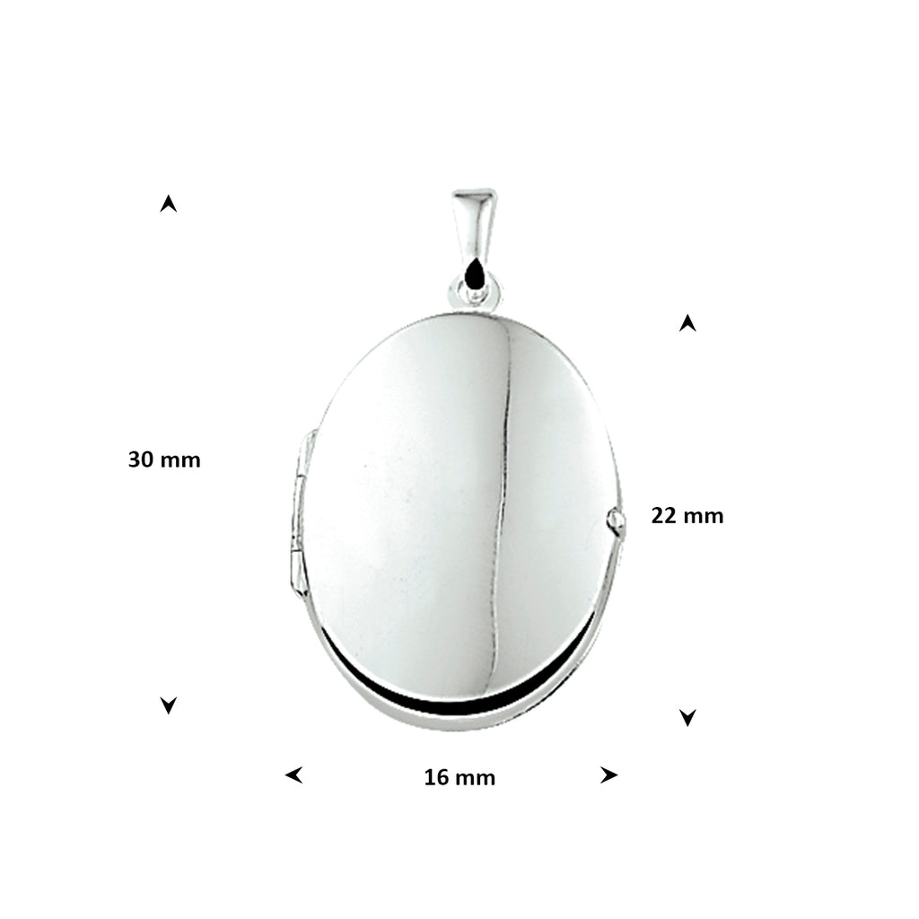 Zilveren medaillon hanger