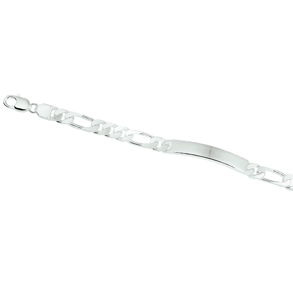 Graveerarmband figaro plaat 7.6 mm 20 cm