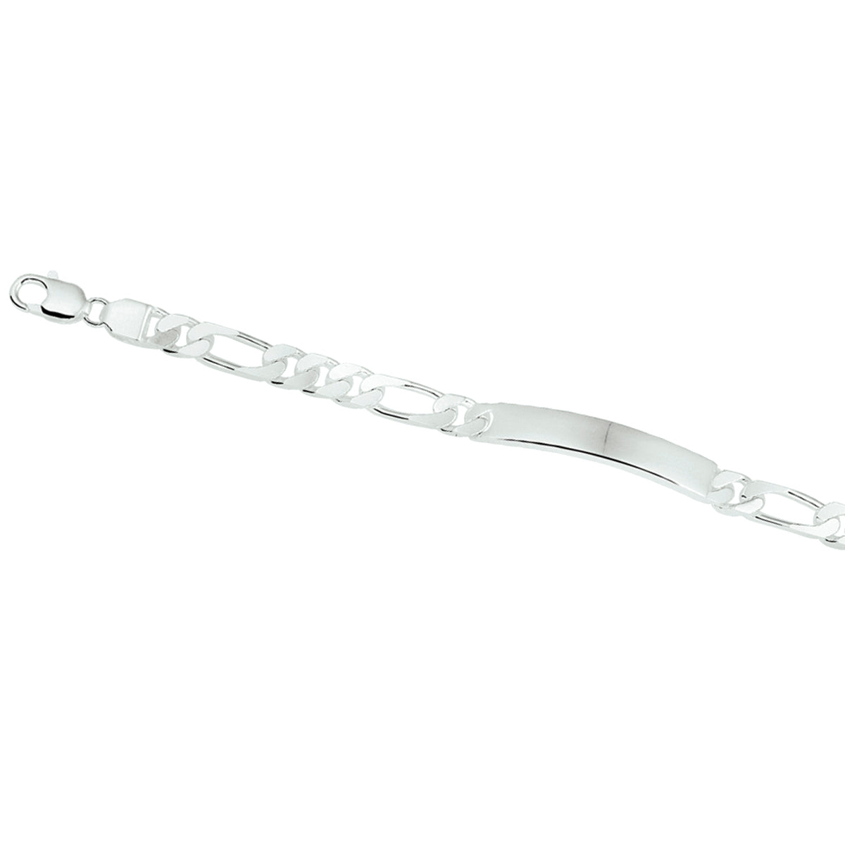 Graveerarmband figaro plaat 7.6 mm 20 cm