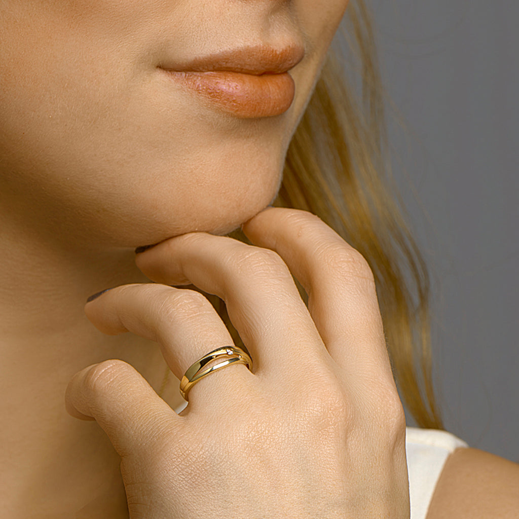 Ring diamant 0.040ct h si