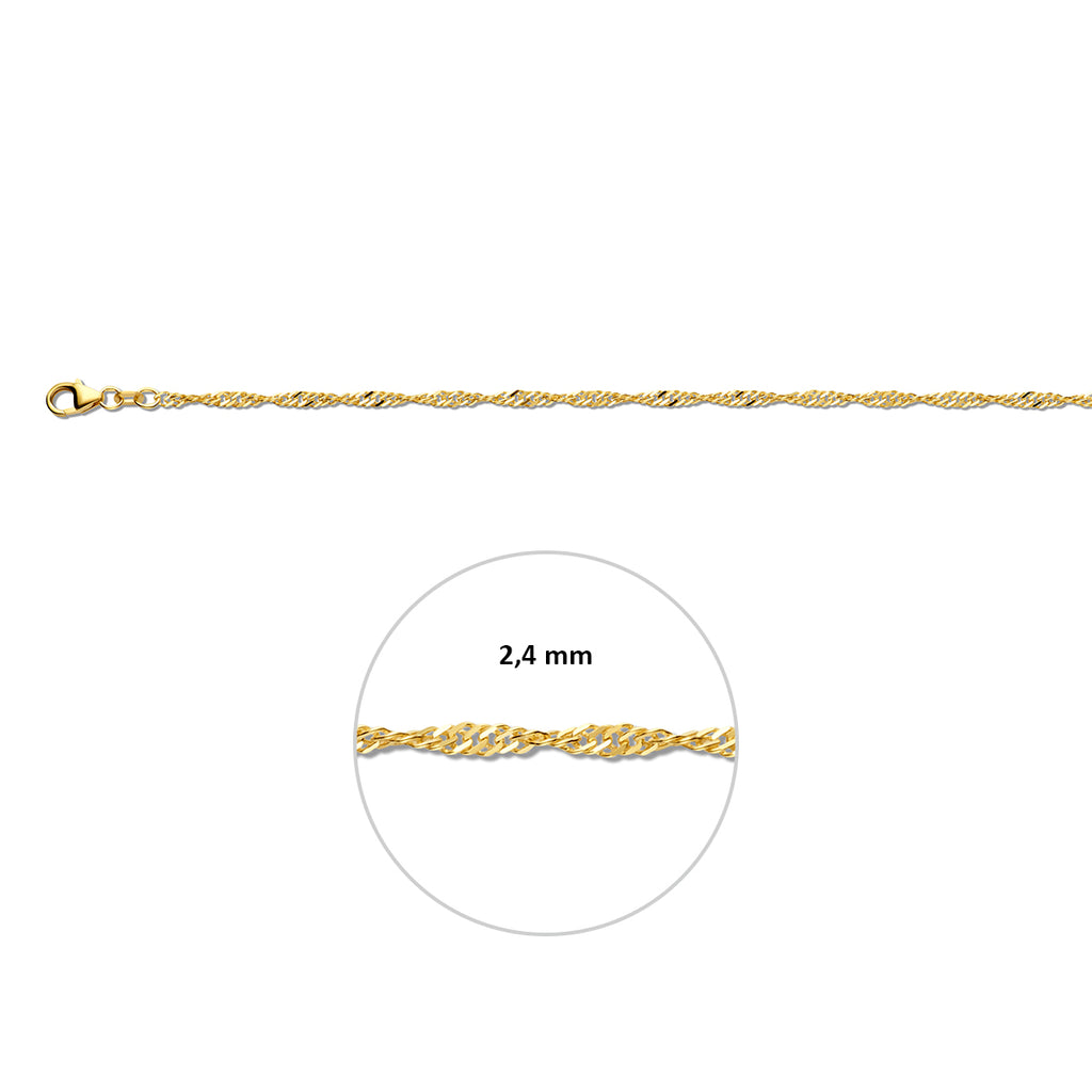 Enkelbandje singapore 2.3 mm