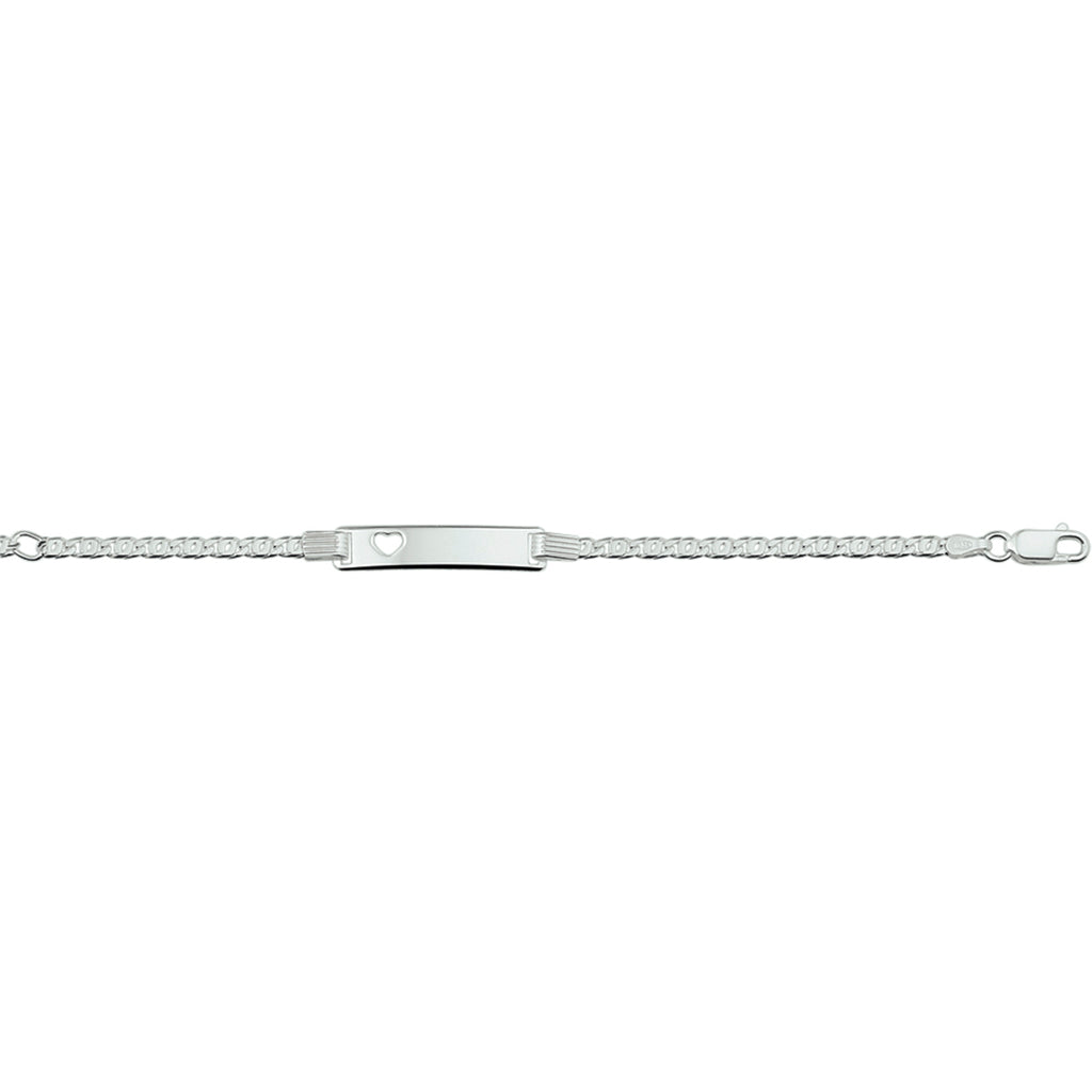 Graveerarmband hart plaat 6.0 mm