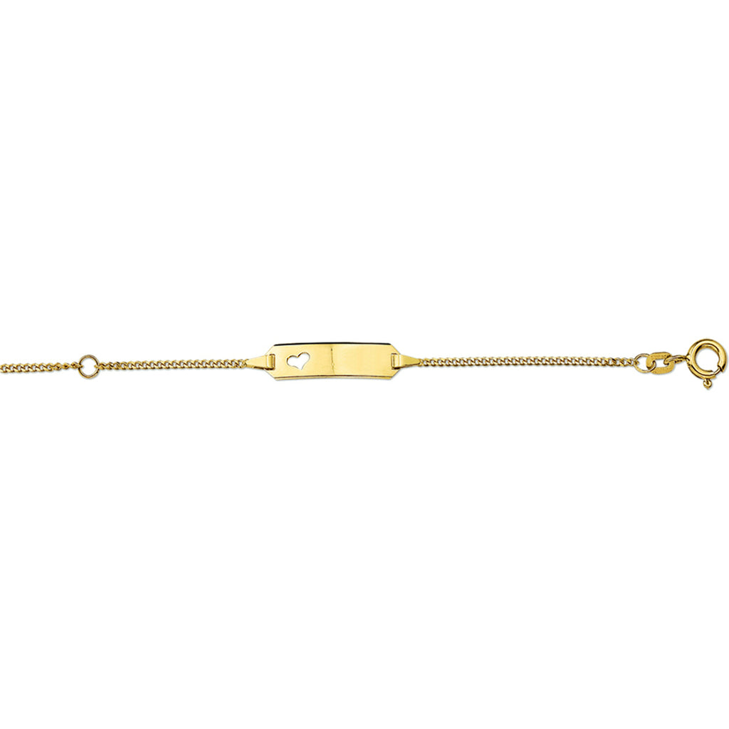 Graveerarmband hart gourmette 4-zijdes geslepen plaat 5.0 mm