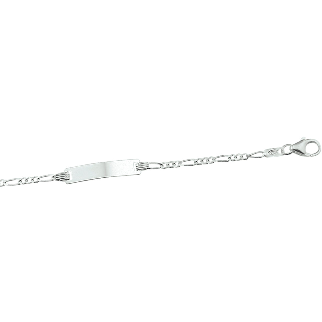 Graveerarmband figaro plaat 4.2 mm