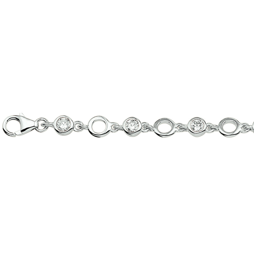 Zilveren armband met zirkonia