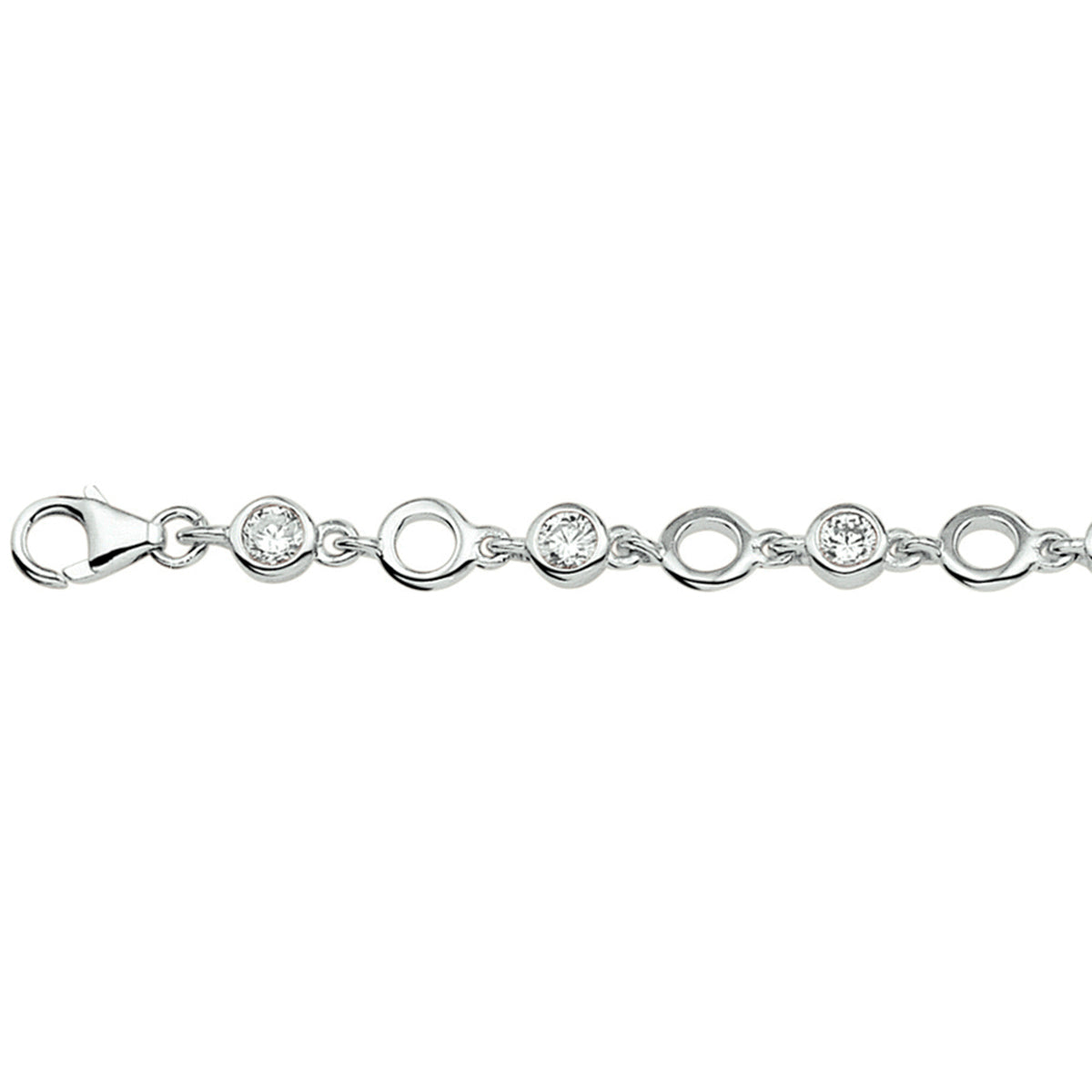 Zilveren armband met zirkonia