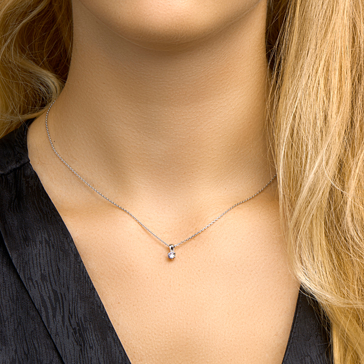 Collier zirkonia 41 + 4 cm
