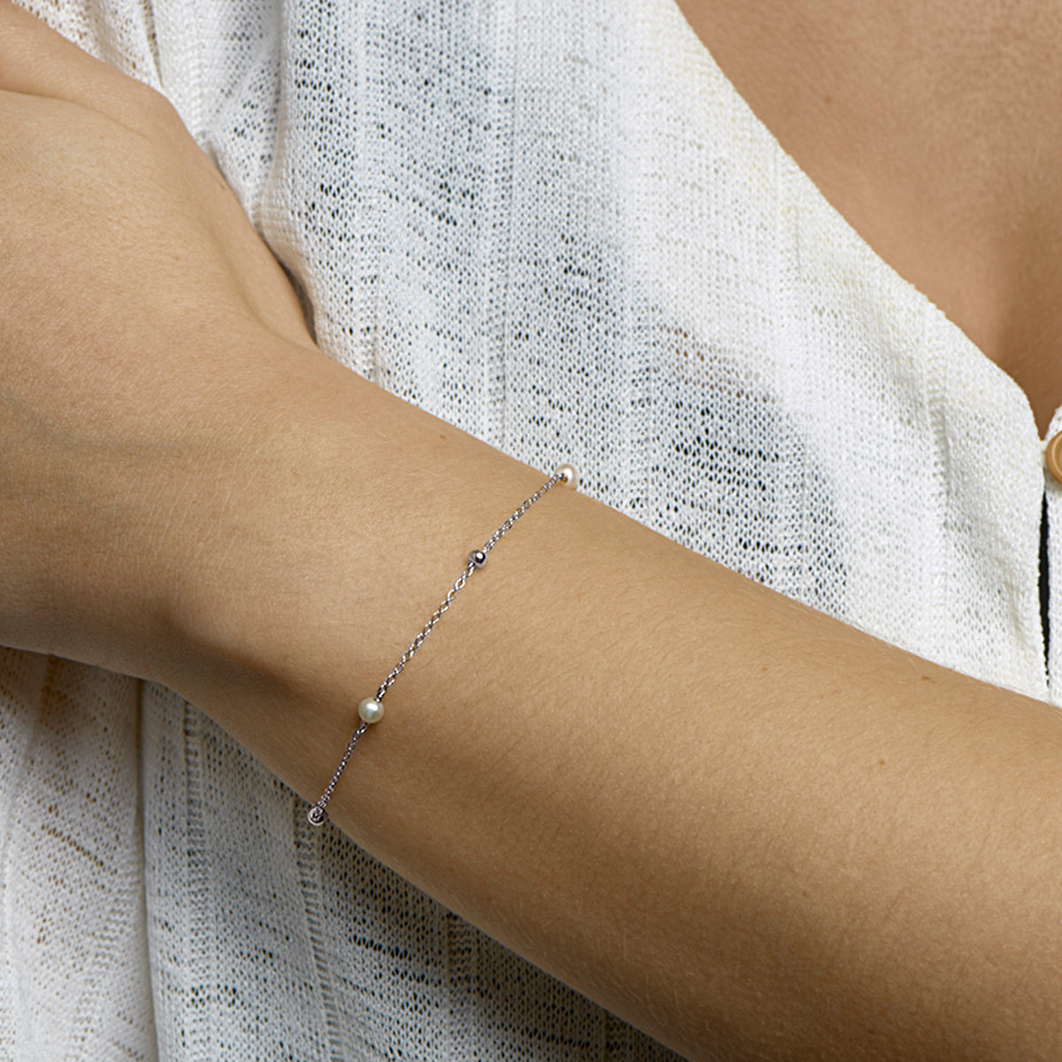 Armband parel 16.5 + 2 cm