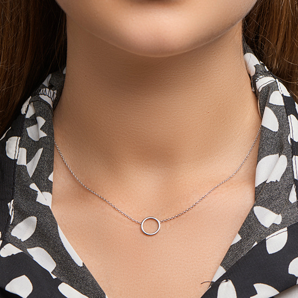 Collier met steen dames 45cm