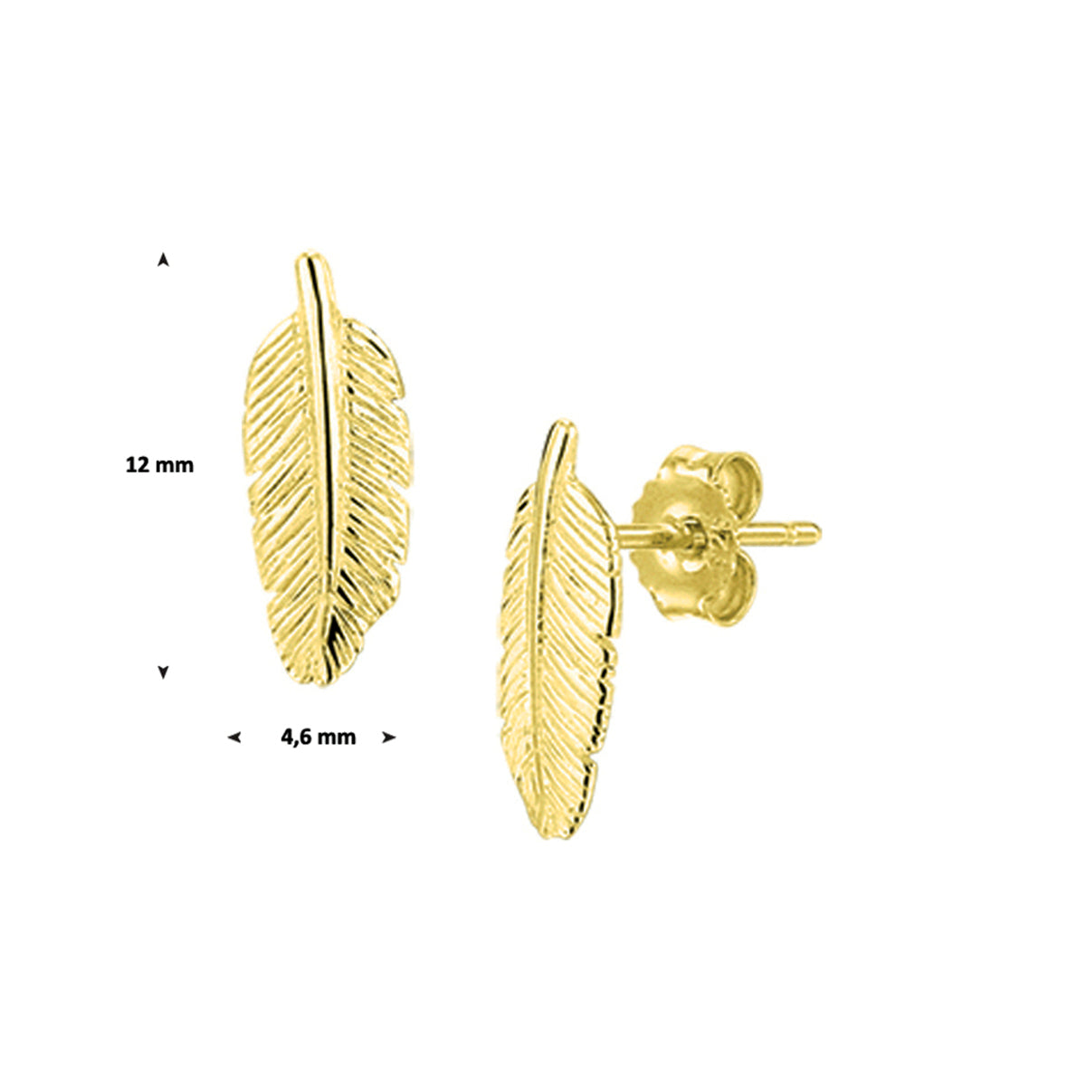 Oorstekers - verguld zilver