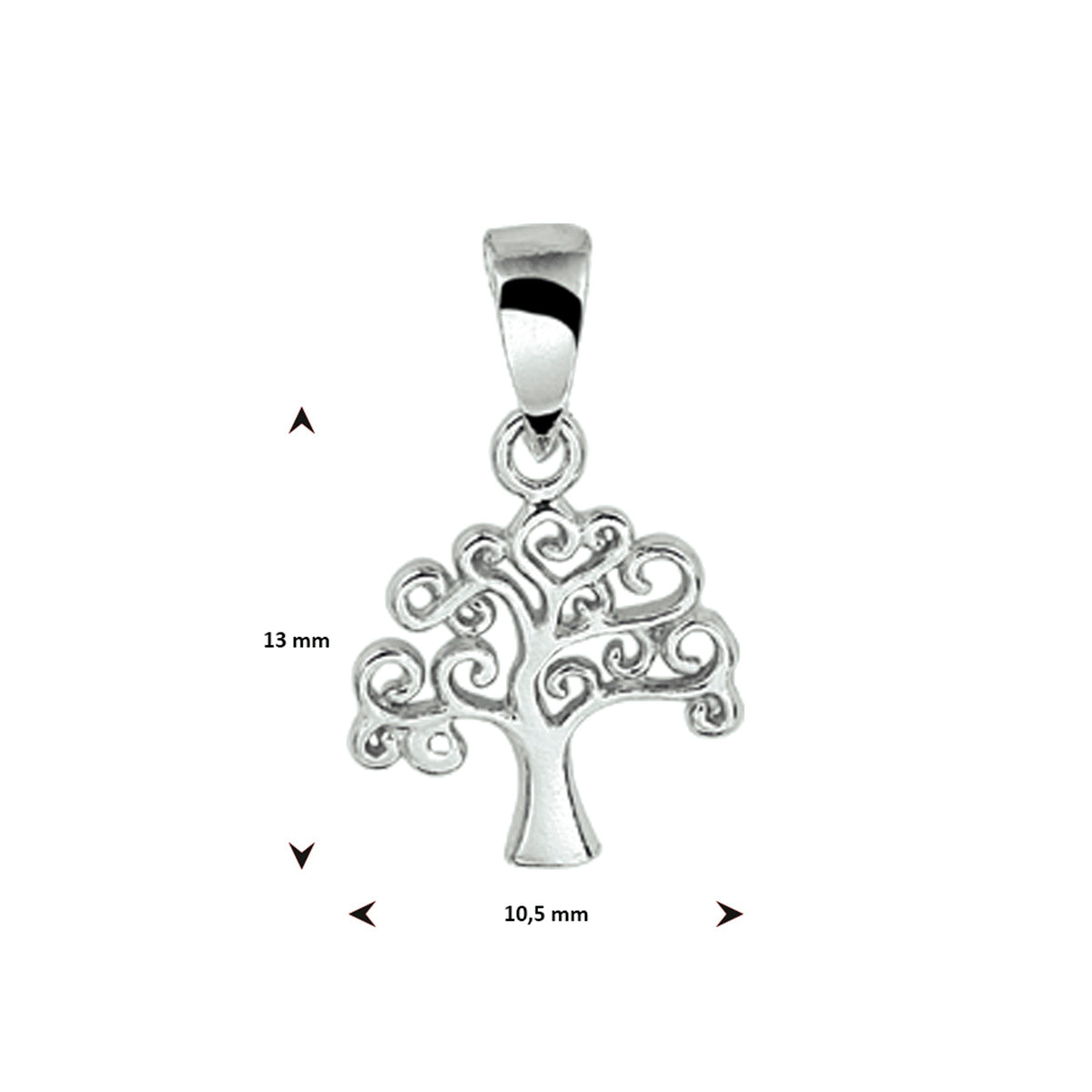 VDVJ Hanger 13.23654 | 10.5 x 13 mm Zilver Levensboom