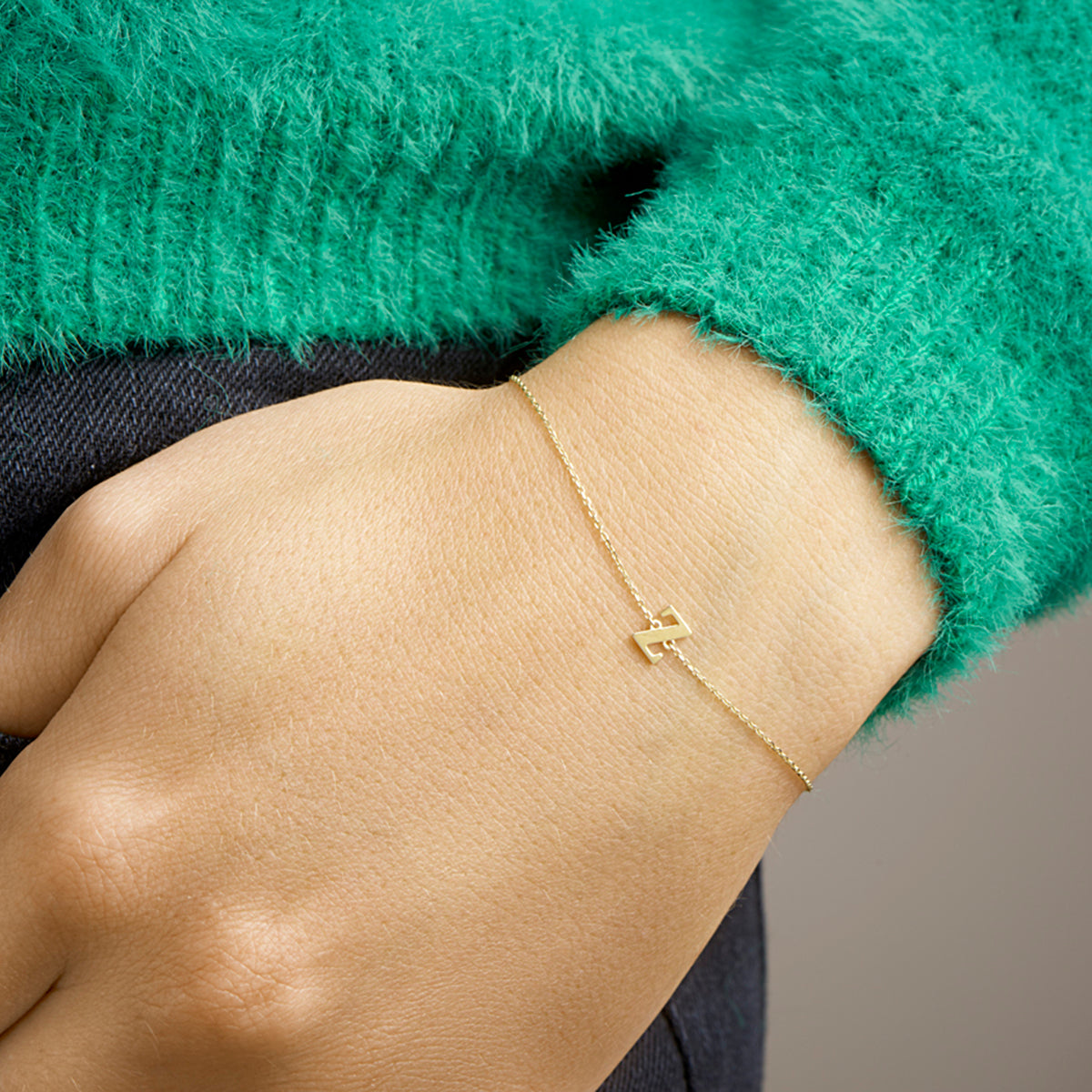 Armband letter 16.5 - 17.5 - 18.5 cm