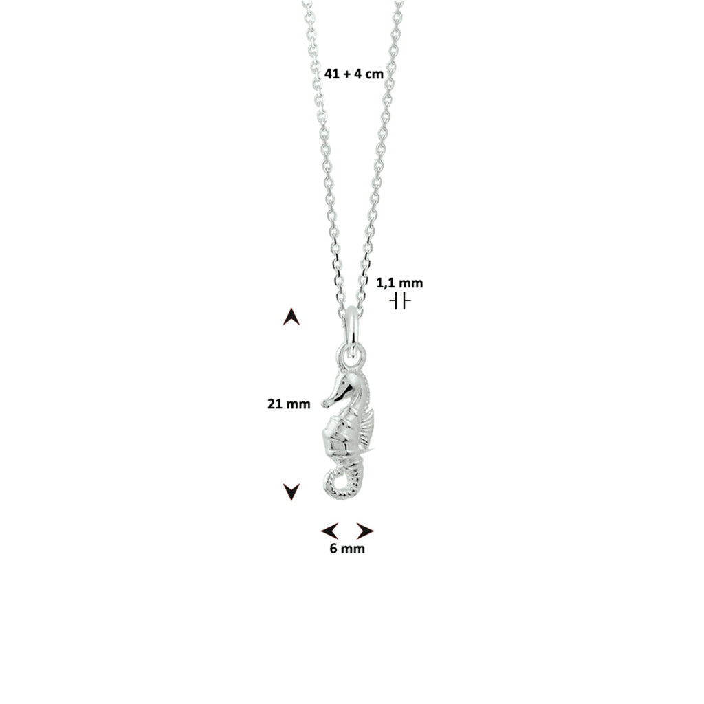 Collier zeepaard 41 + 4 cm