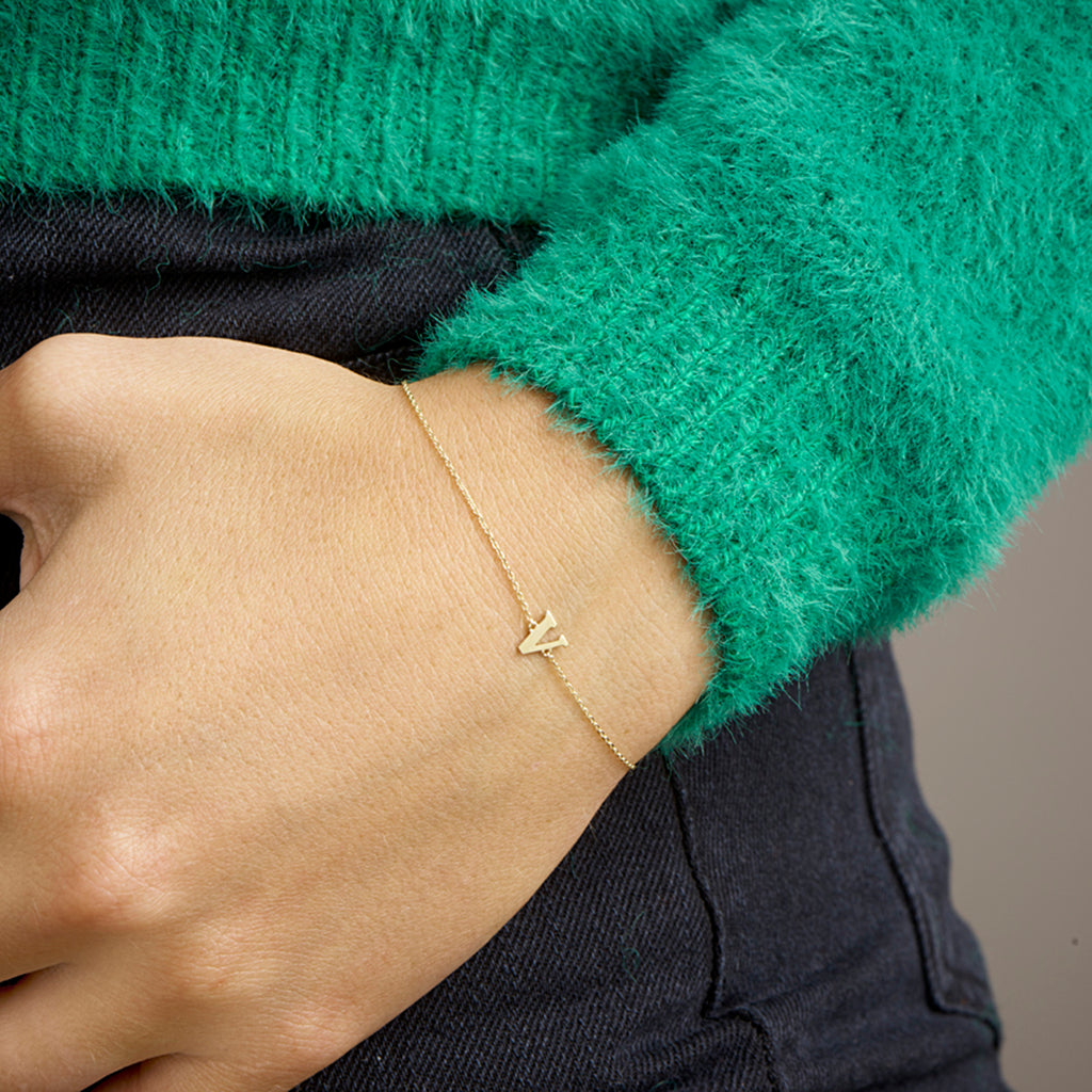 Armband letter 16.5 - 17.5 - 18.5 cm