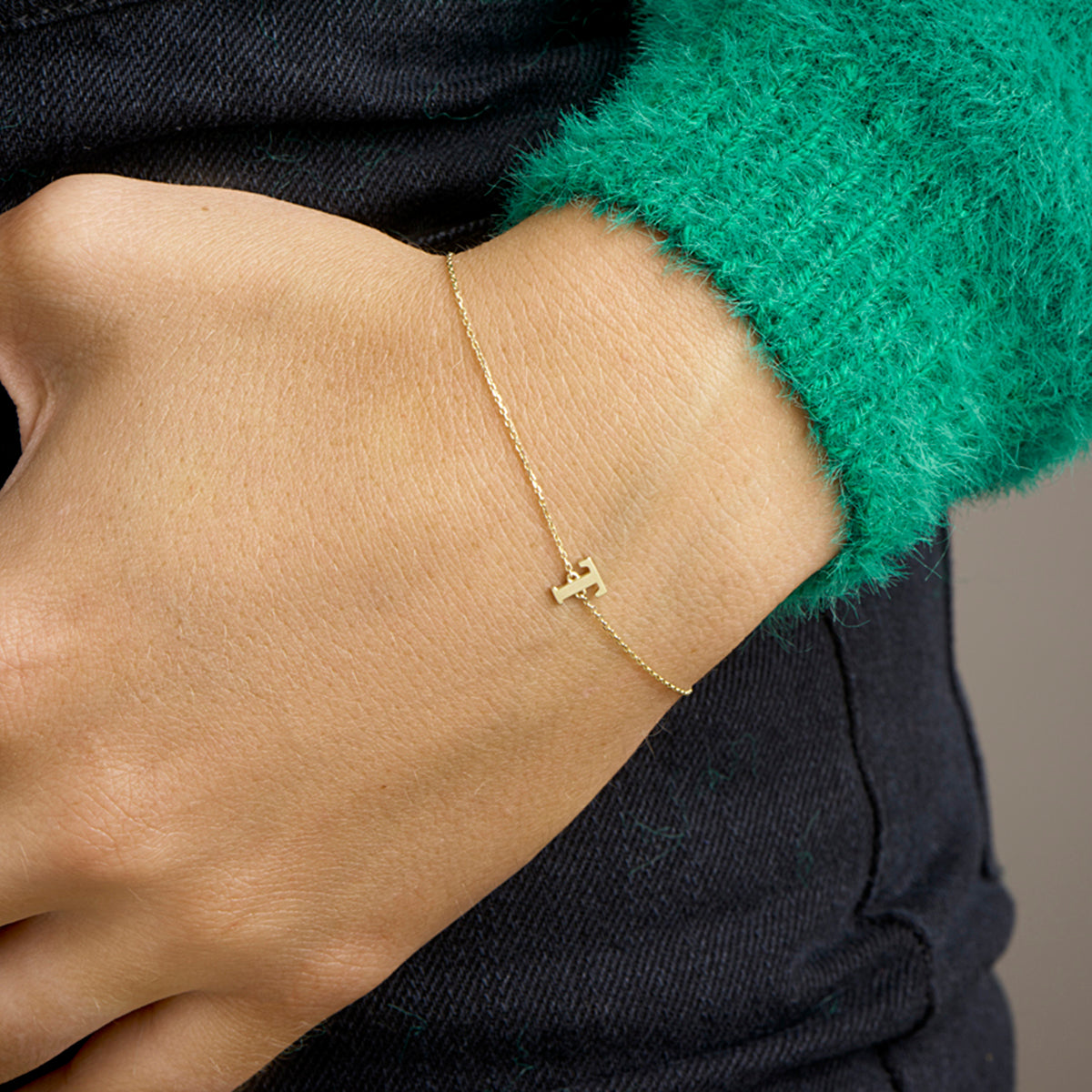 Armband letter 16.5 - 17.5 - 18.5 cm