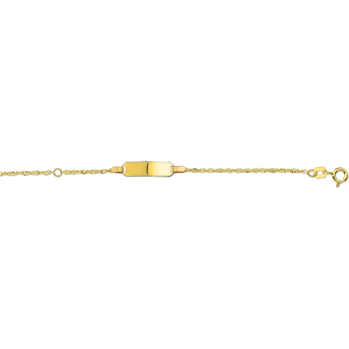 Graveerarmband singapore plaat 5 mm
