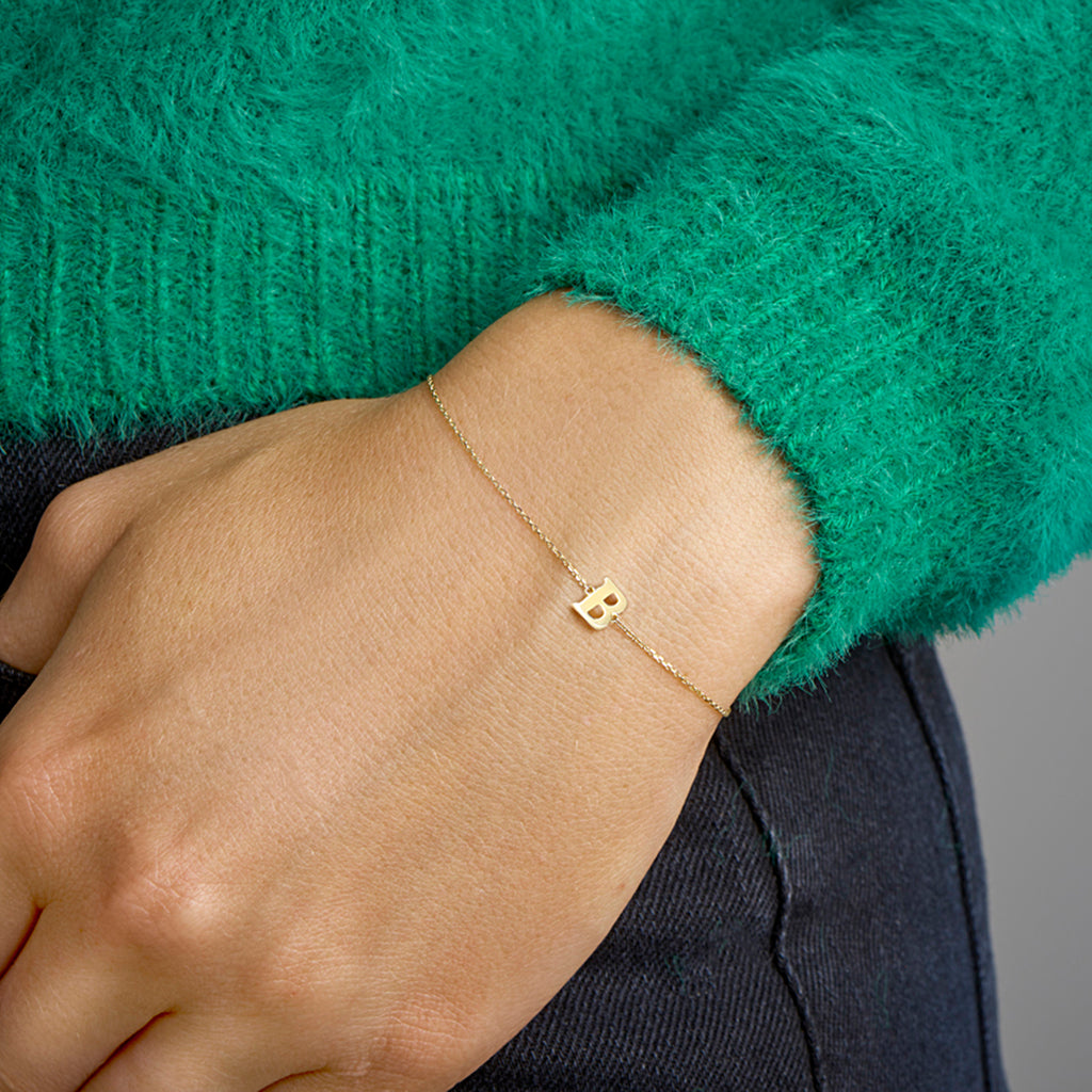 Armband letter 16.5 - 17.5 - 18.5 cm