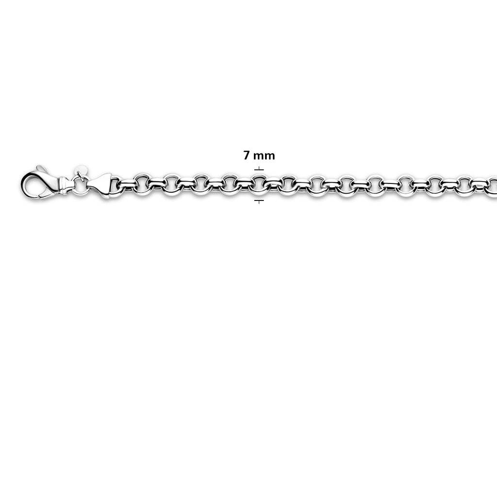 Armband jasseron schakel - zilver
