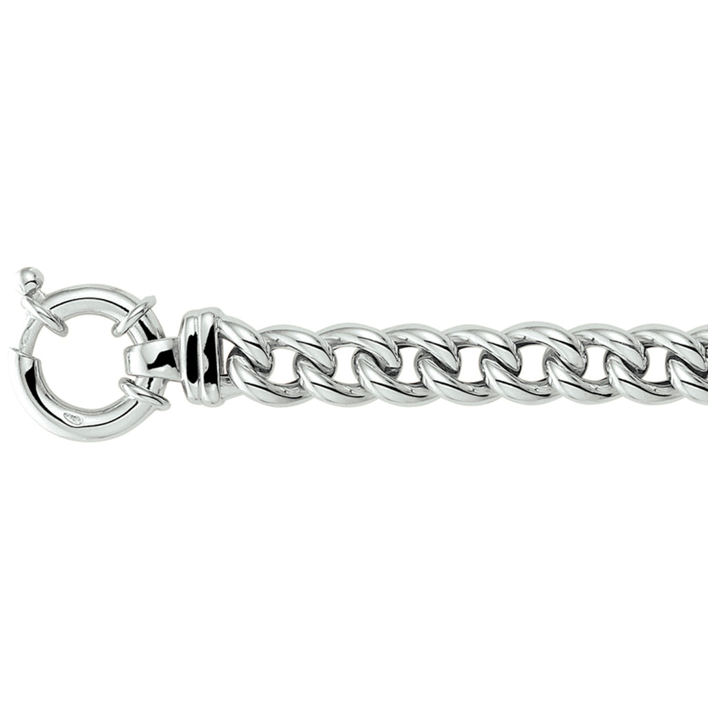 Armband gourmette 7.5 mm 19 cm met groot springslot