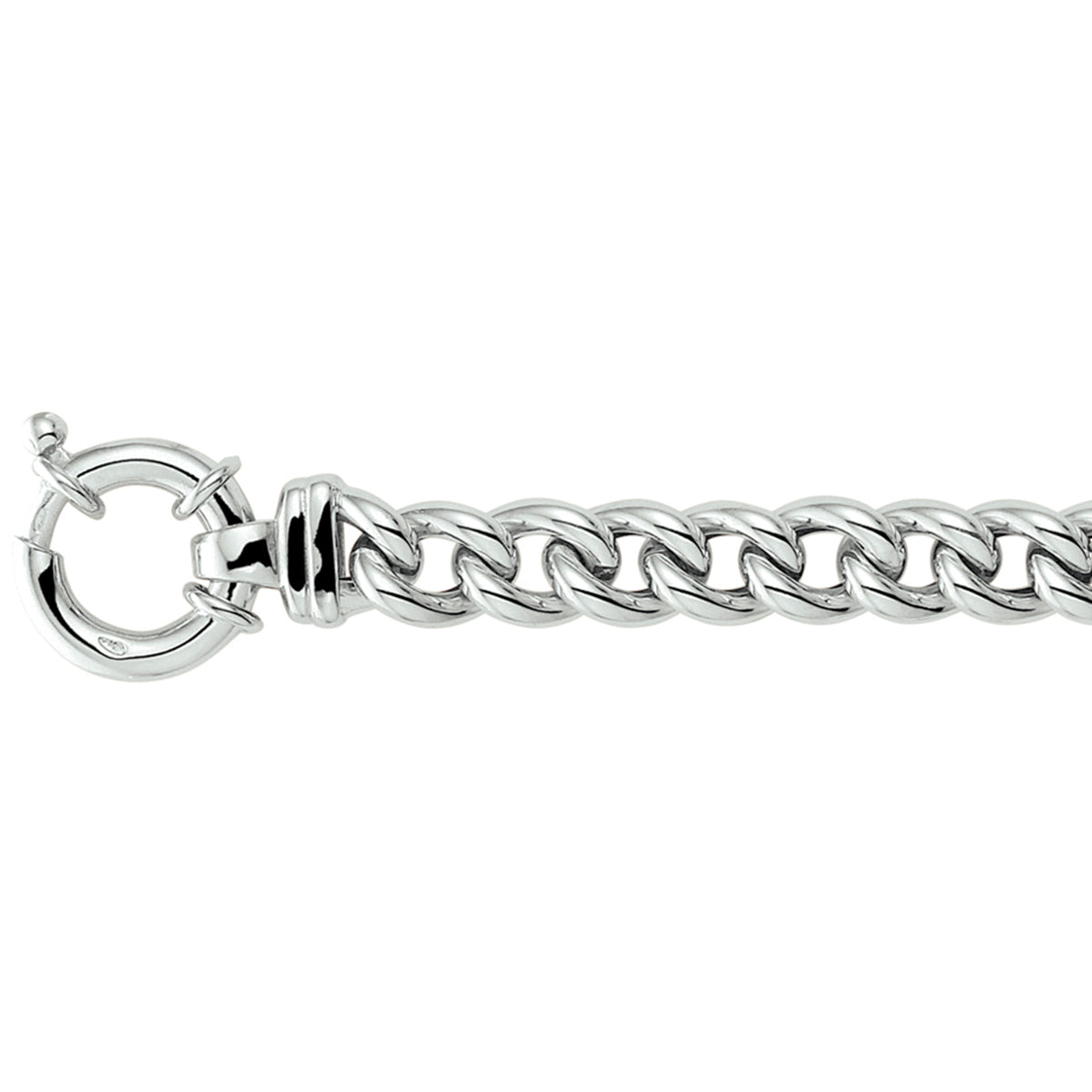 Armband gourmette 7.5 mm 19 cm met groot springslot