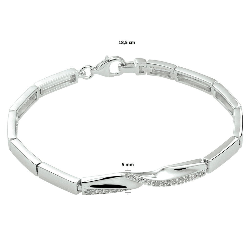 Armband zirkonia 18.5 cm