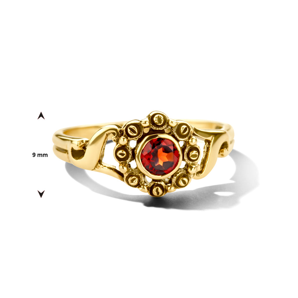 Vintage ring granaat