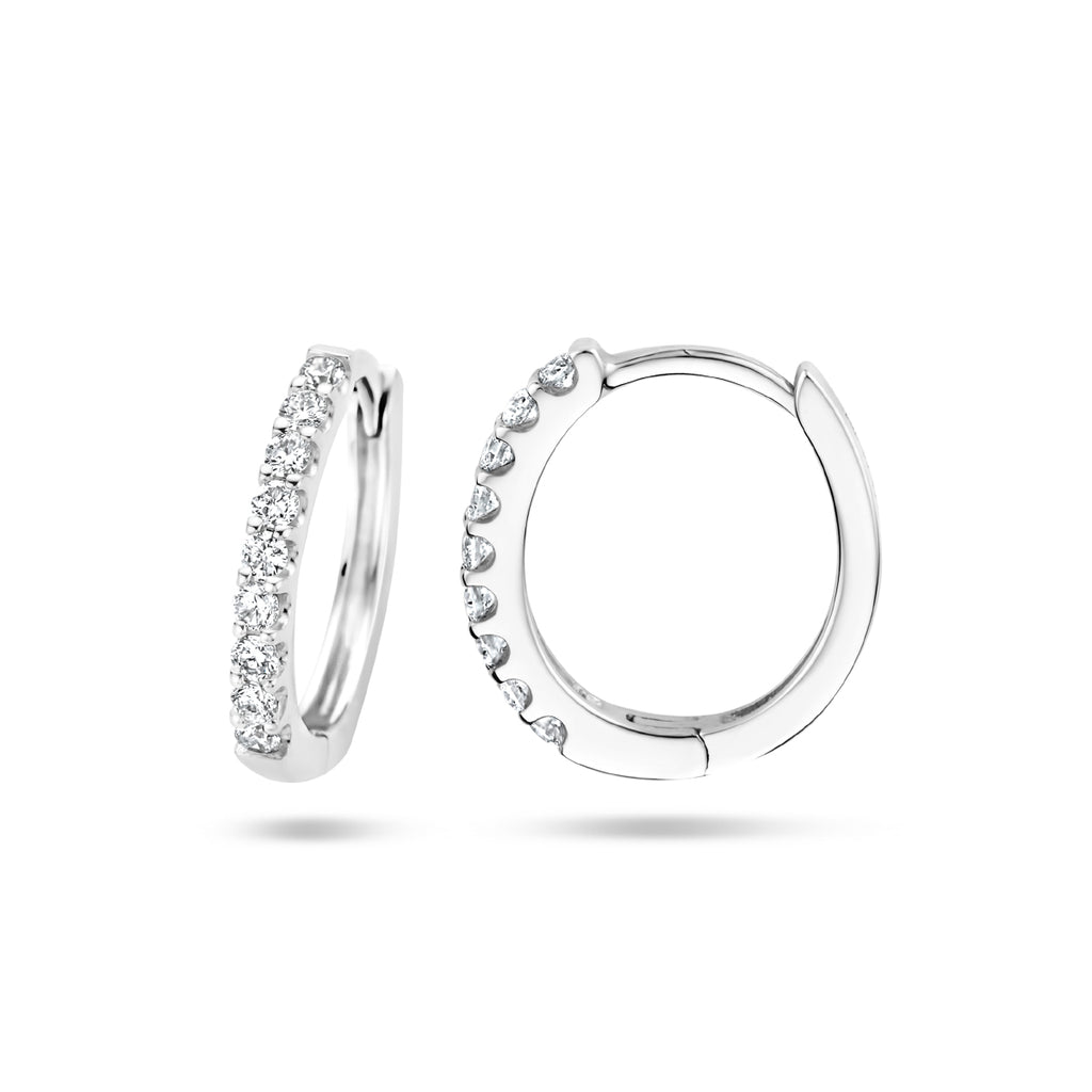 Klapoorringen diamant 0.20ct (2x0.10ct) g si