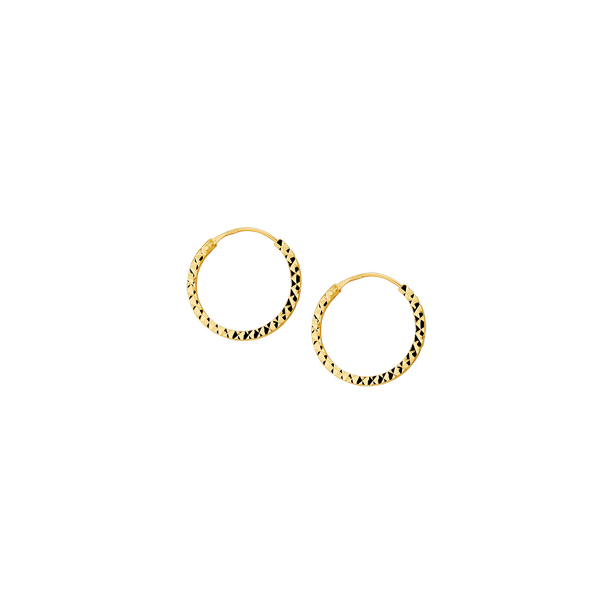 Oorringen 1.2 mm gediamanteerd