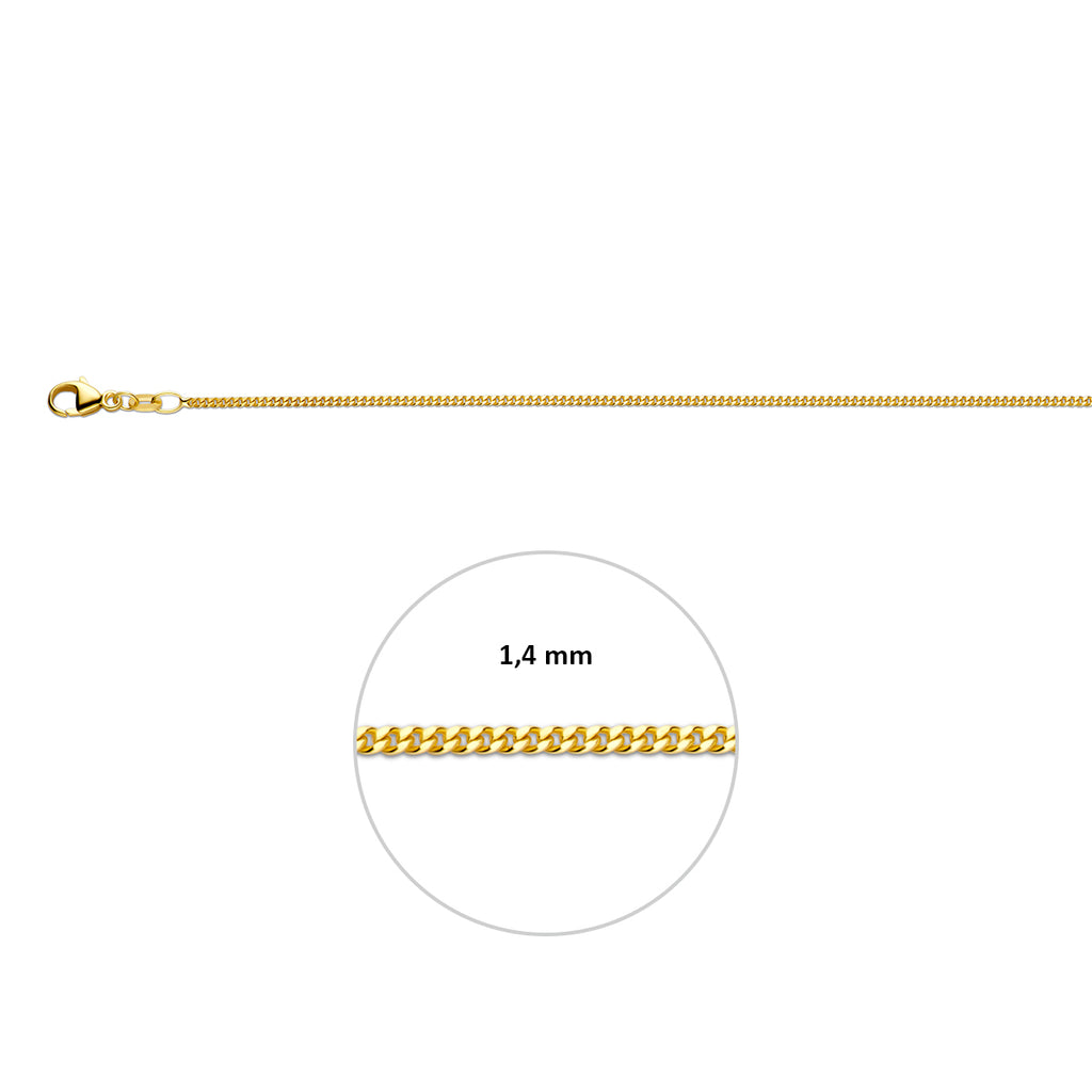 Gourmette 4-zijdes geslepen 1.4 mm