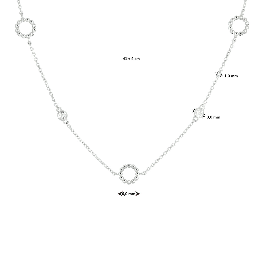Collier zirkonia 41 + 4 cm
