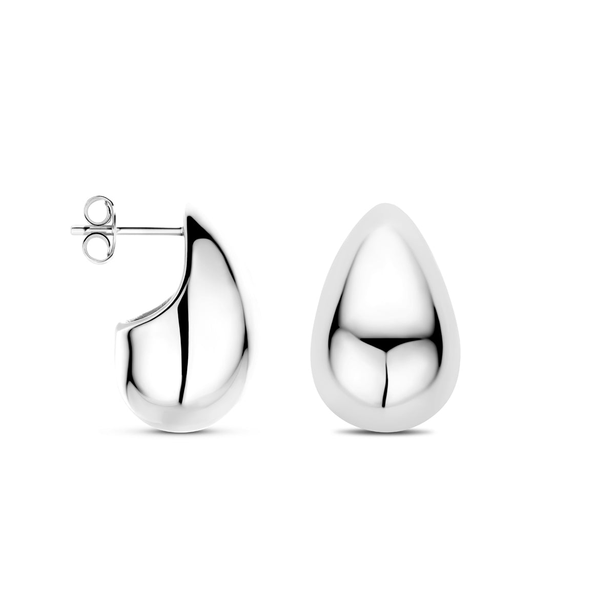 Zilver gerhodineerd oorknoppen
