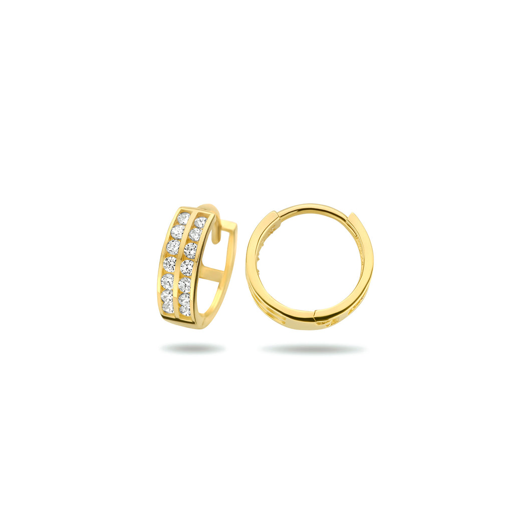 Klapoorringen zirkonia 11.5 mm