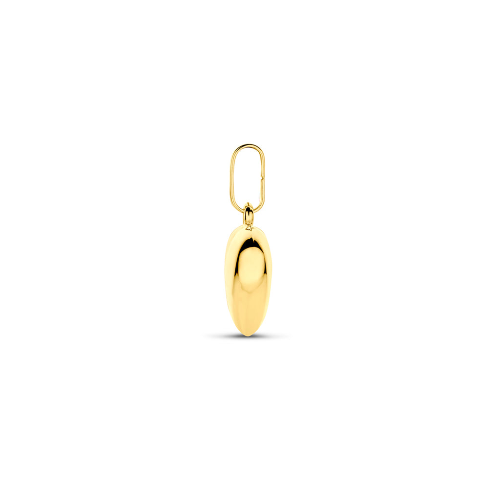 Gouden hanger hart bol 10.5mm