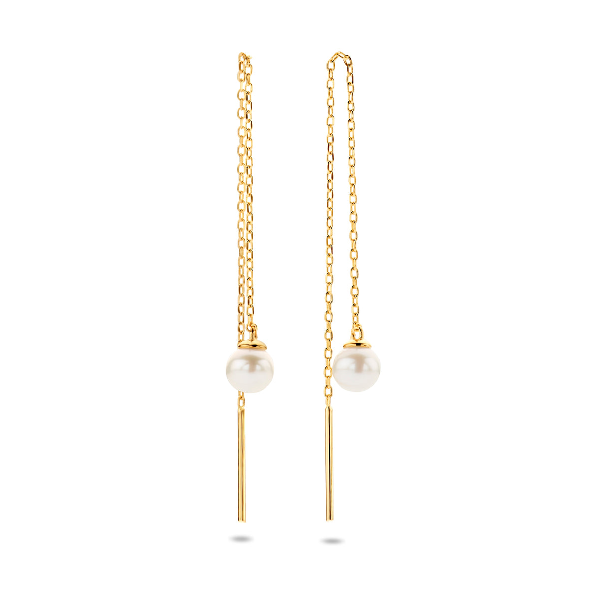 Oorhangers - goud parel