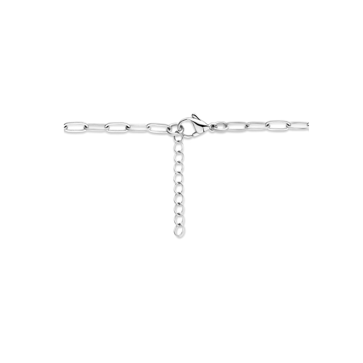 Collier paperclip platte buis 8 mm 42 + 3 cm