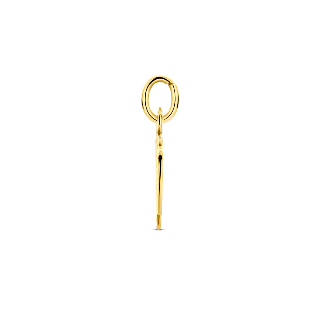 Geelgouden hanger met een jongens kinderhoofdje