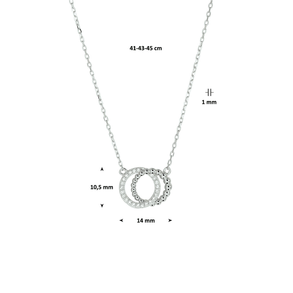 Schakel collier dames 45cm