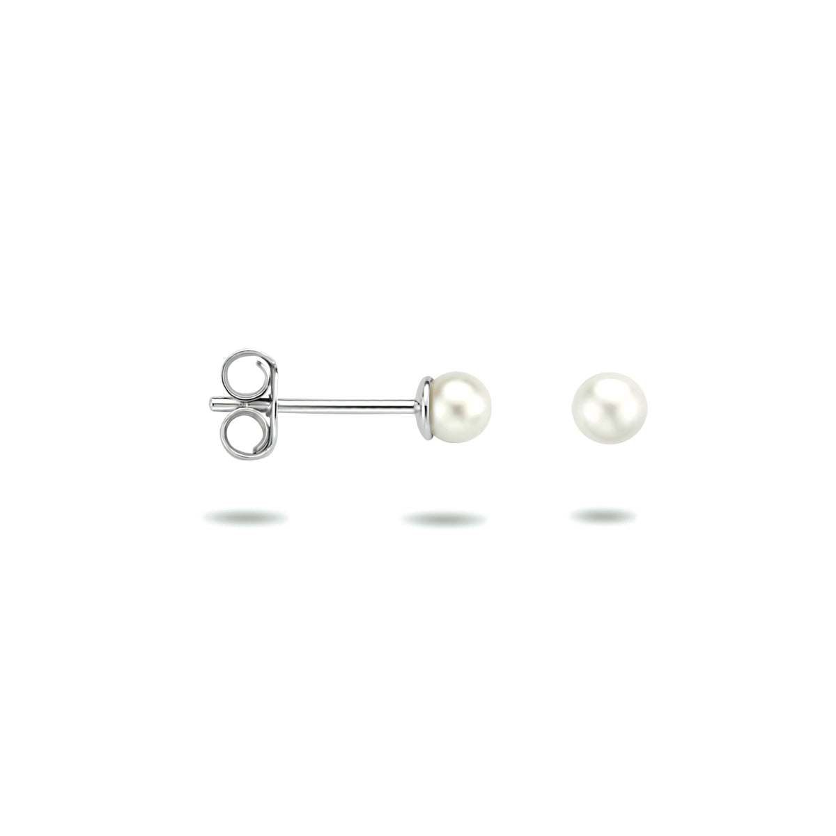 Oorstekers - parel zilver