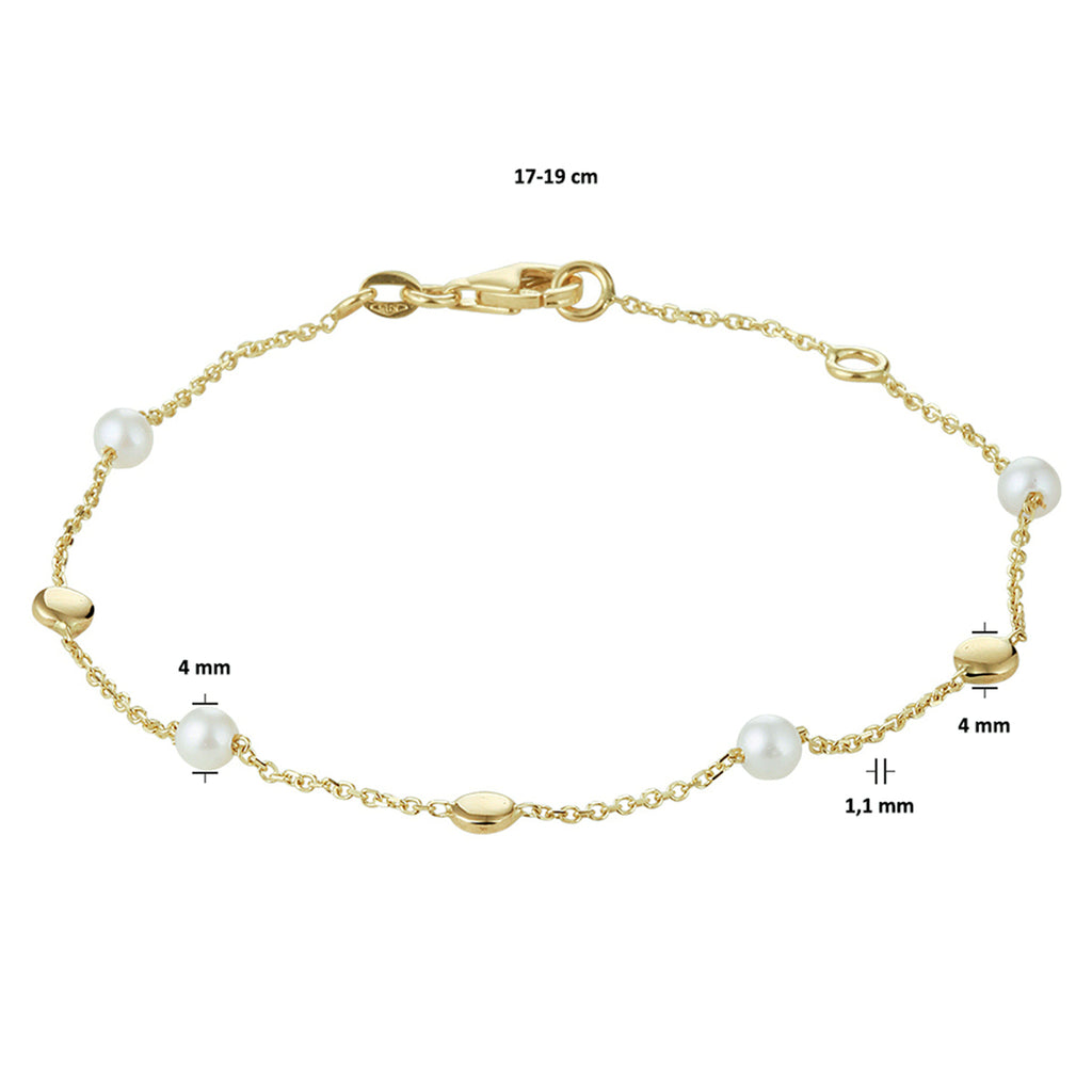 Armband parel 17 - 19 cm