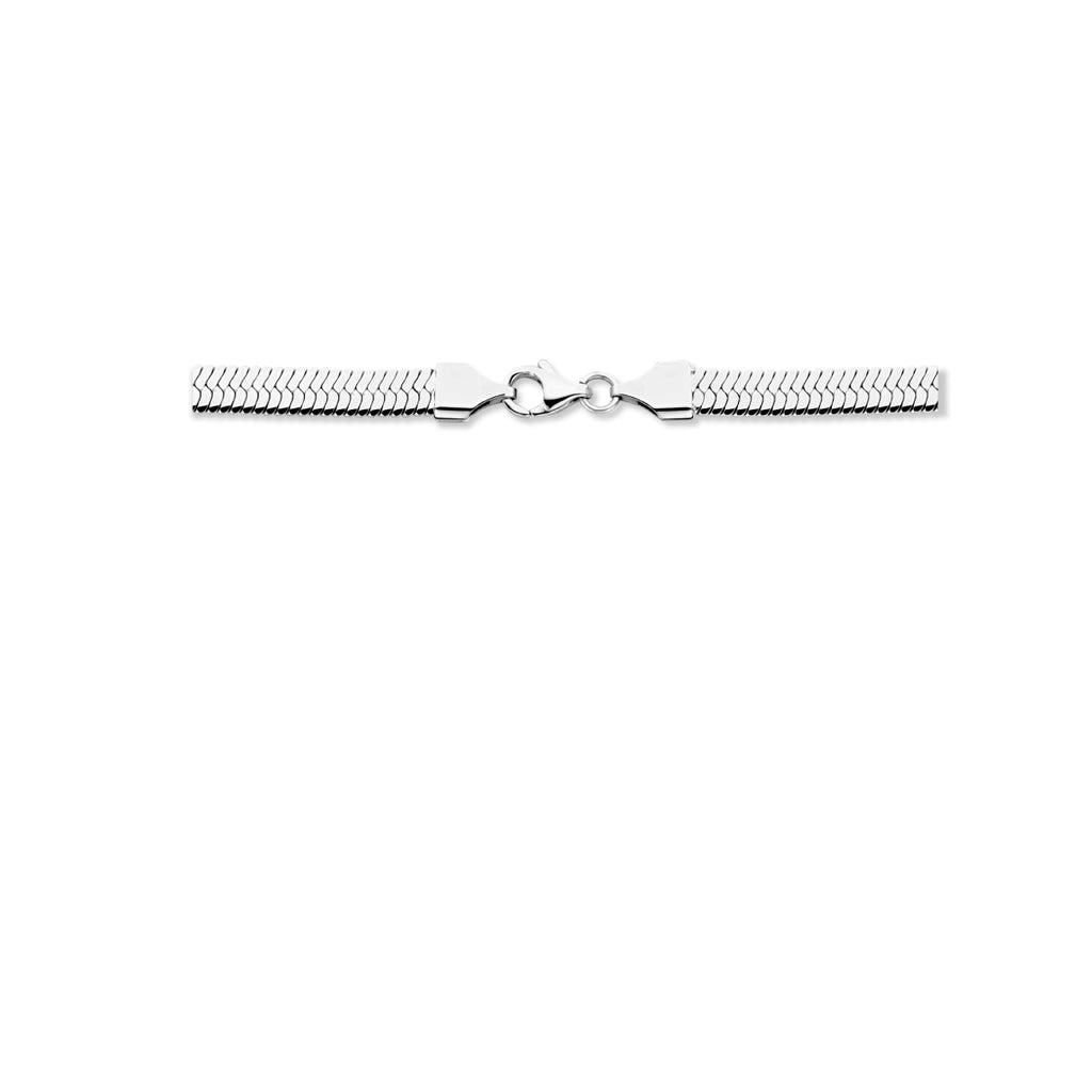 Collier slang plat 6.3 mm 42 cm