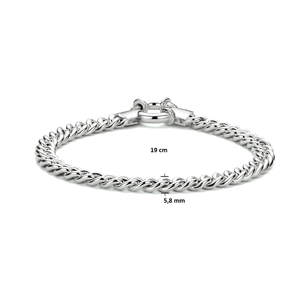 Armband gourmette 5.8 mm 19 cm met groot springslot