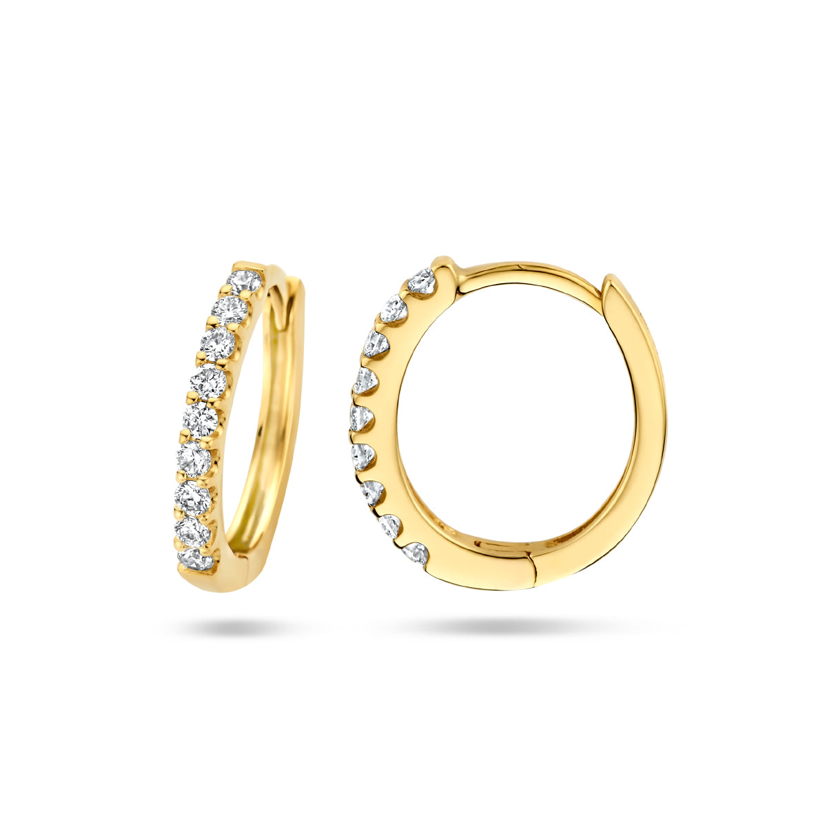 Klapoorringen diamant 0.20ct (2x0.10ct) g si