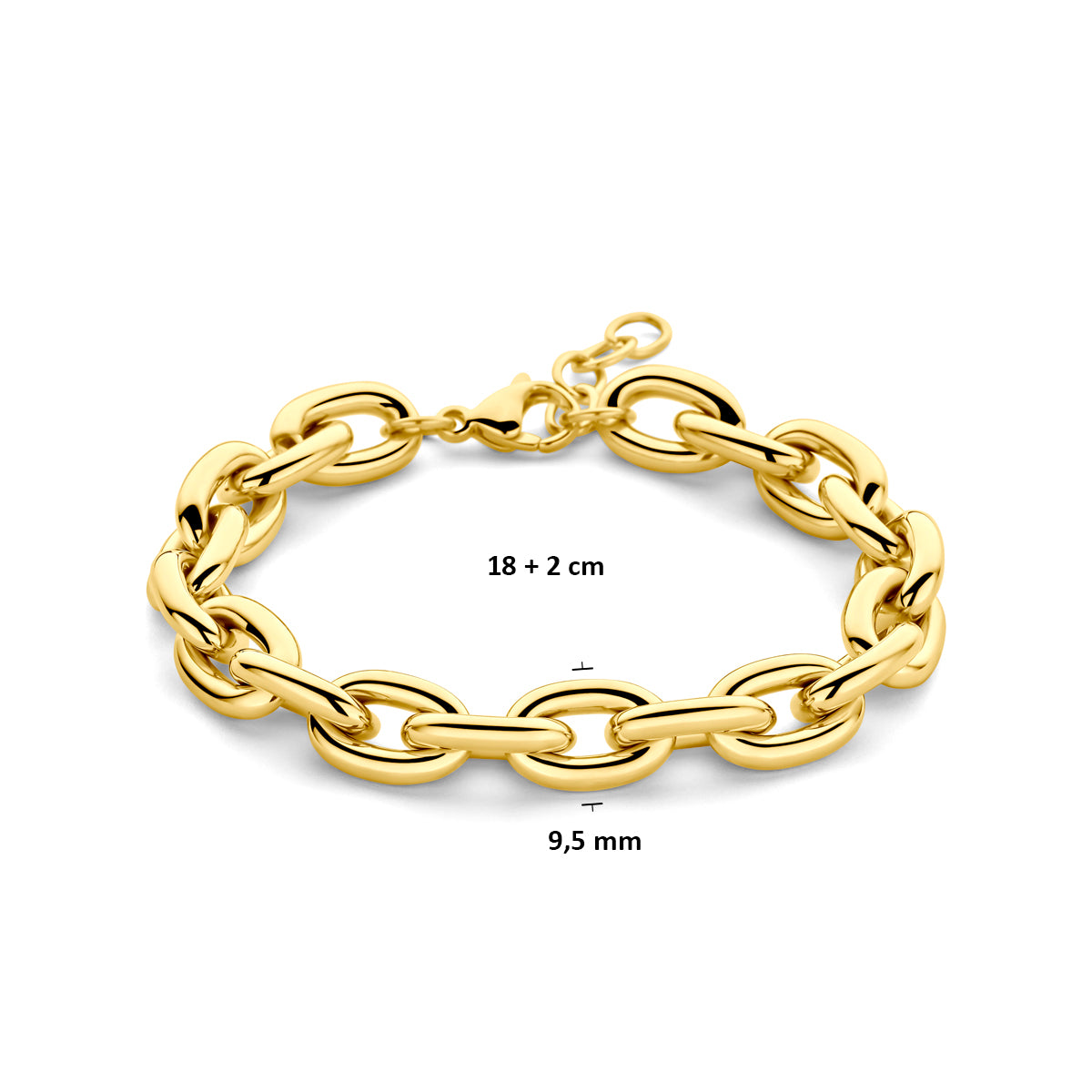 Armband ion plating 9.5 mm 18 + 2 cm