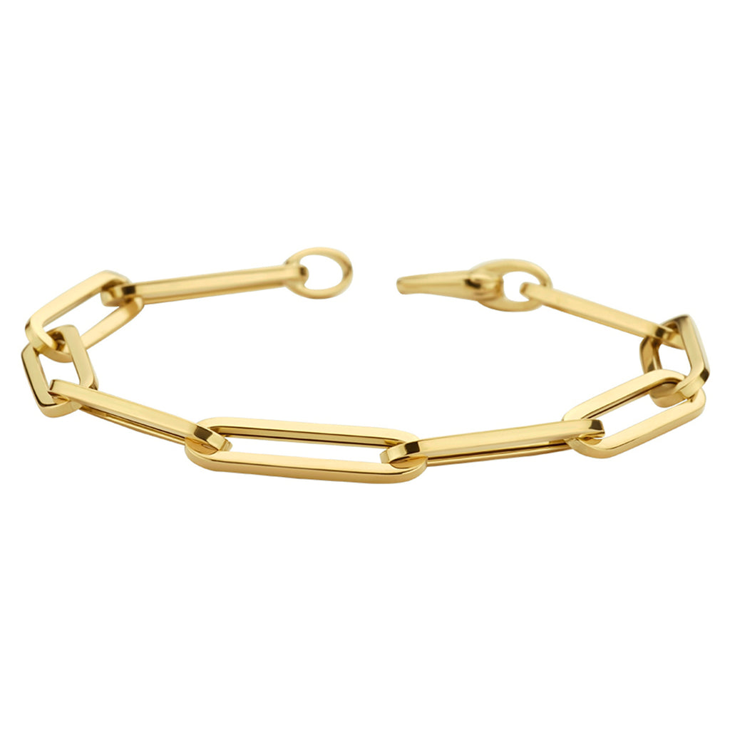 Armband paperclip vierkante buis 6.0 mm 19 cm