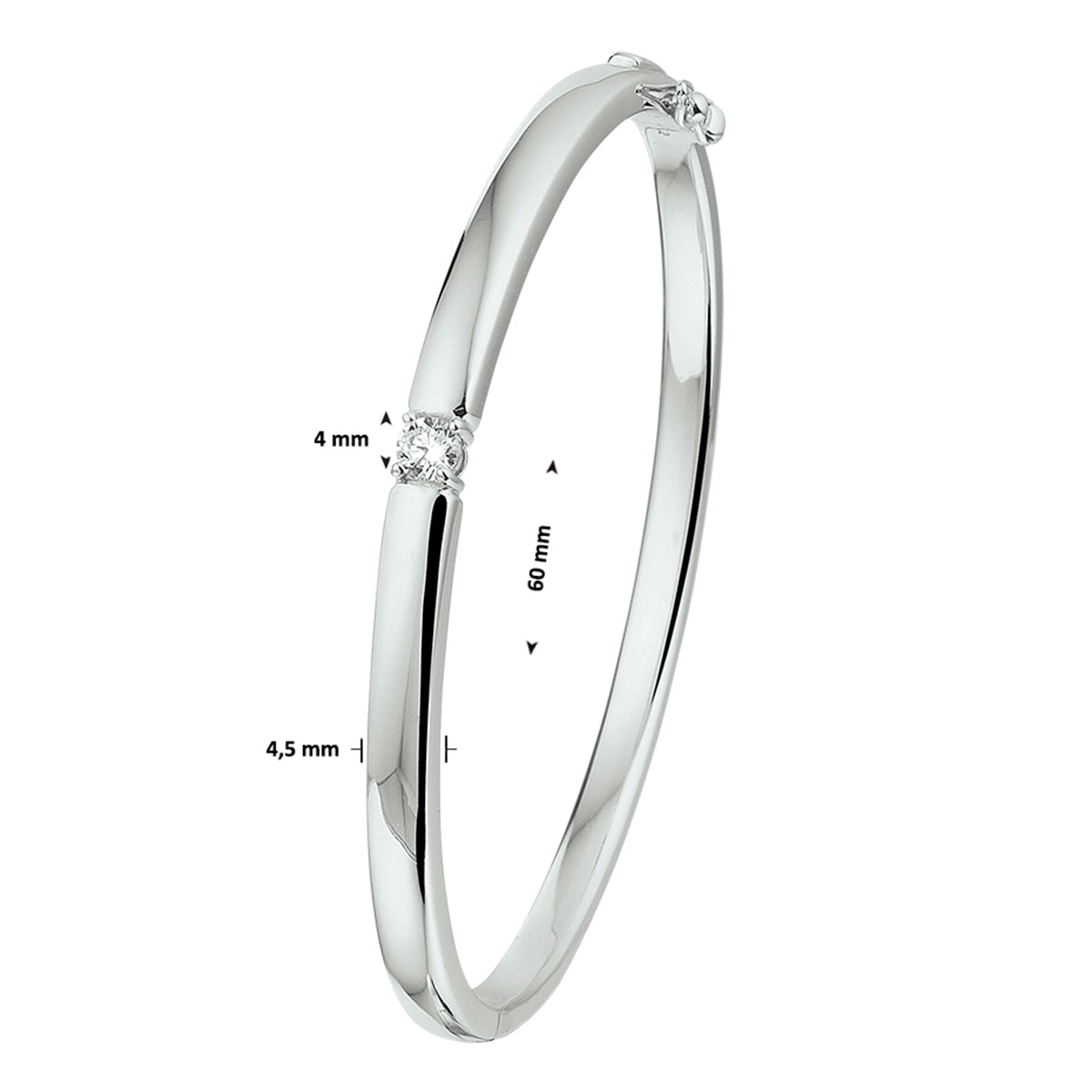 Bangle scharnier zirkonia 4.5 x 60 mm