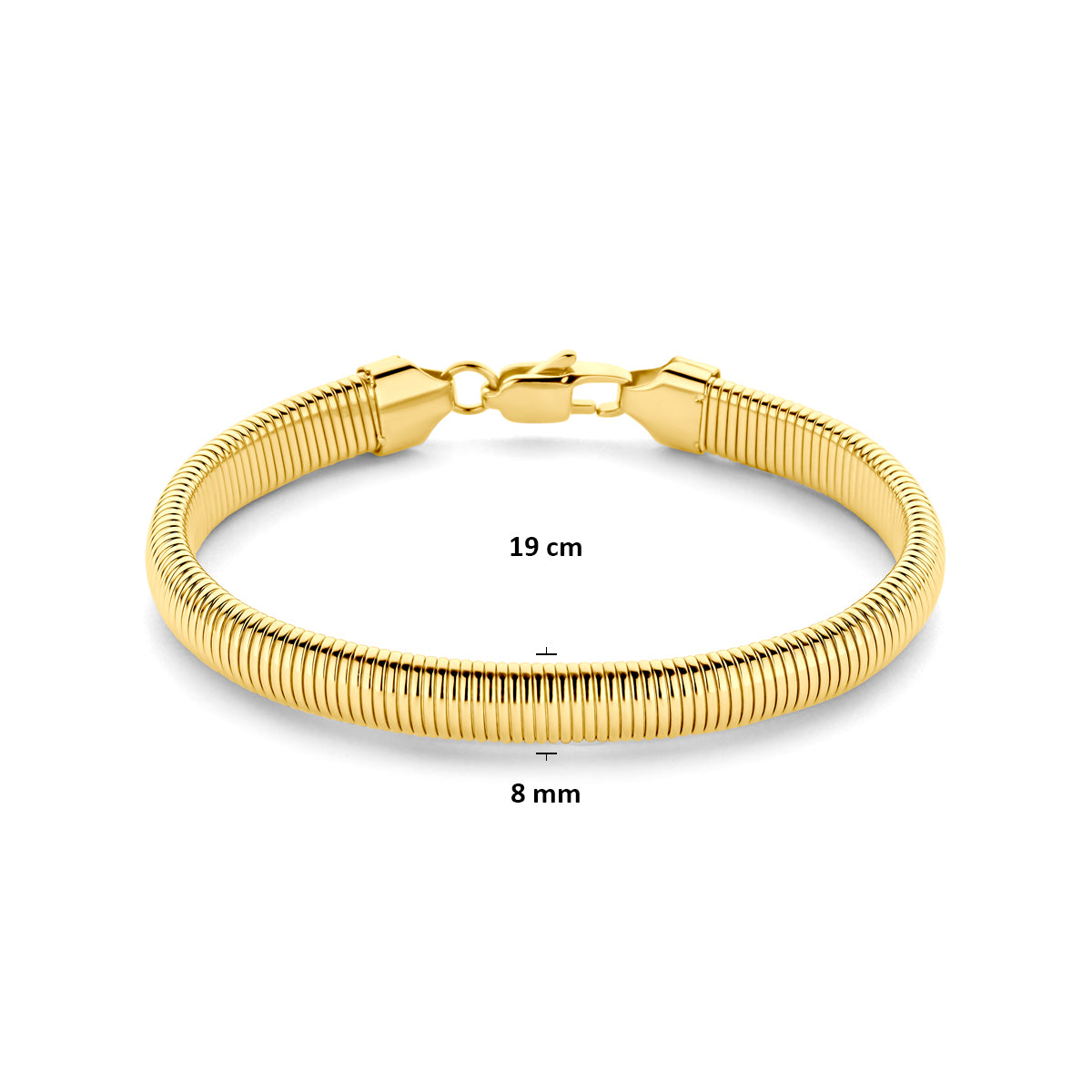 Armband ion plating 8 mm 19 cm